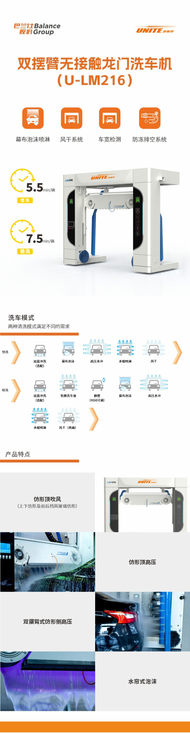 优耐特-M-LM216 龙门无接触洗车机